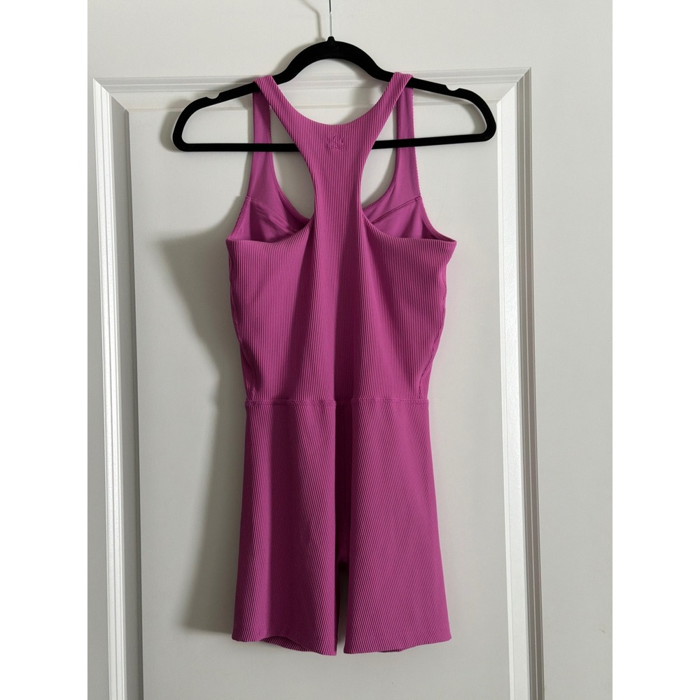 Beyond‎ Yoga Routine Ribbed Biker Jumpsuit Racerback V-Neck Active Romper Small - Picture 7 of 9